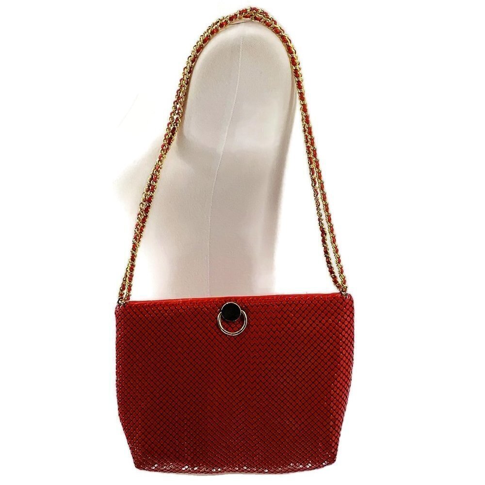 Vintage Bueno Scarlet Red Mesh Shoulder Bag Disco